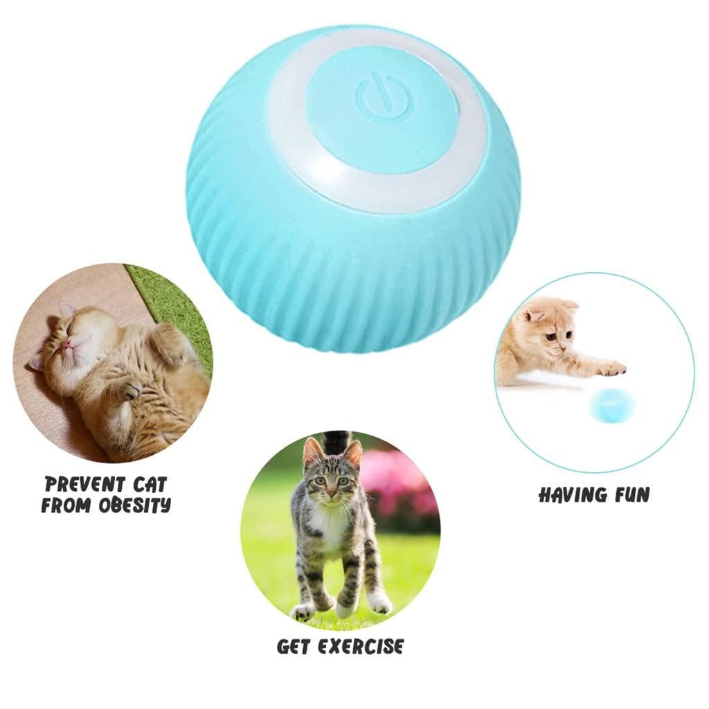 Interactive Cat Toys Rechargeable Rotating Ball with LED